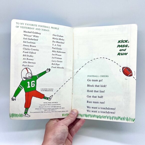 Kick Pass And Run Paperback 1978 Leonard Kessler Kids Football Book - Picture 3 of 8